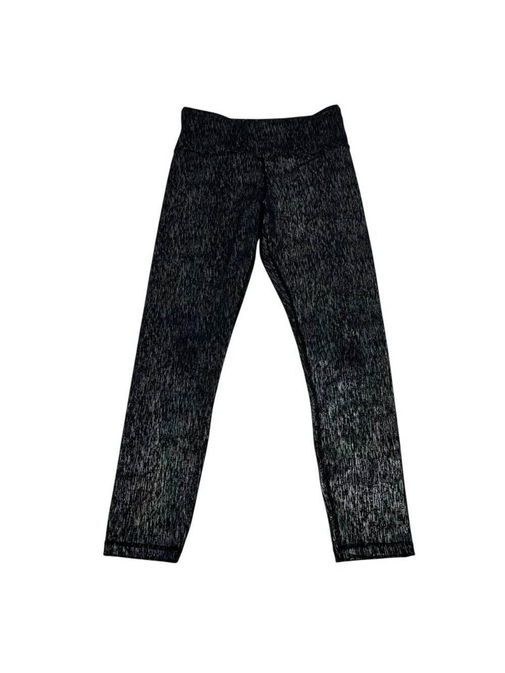 Zyia Active Womens Metallic Leggings Mid Rise Black/Metallic Size 6/8